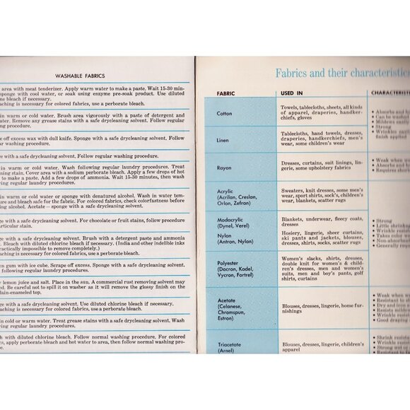 1974 Whirlpool Dryer Owner Booklet | Illustrated Fabric Guide Manual - Picture 6 of 7